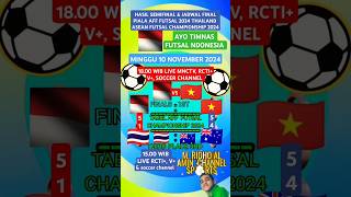 JADWAL FINAL INDONESIA VS VIETNAM HASIL SEMIFINAL amp JADWAL FINAL PIALA AFF FUTSAL 2024 THAILAND [upl. by Dionne]