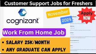 Cognizant WFH Job Alert  StepbyStep Guide to Apply for Remote Customer Support Jobs [upl. by Haik653]