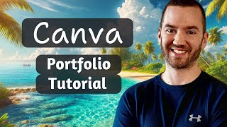 How To Make A Personal Portfolio Using Canva 2024 Canva Portfolio Tutorial [upl. by Nereus]