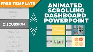 How to Make Animated Scrolling Dashboard in PowerPoint  FREE TEMPLATE [upl. by Cohlette657]