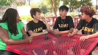 Brackenridge JROTC students help school resource officer after accidental shooting [upl. by Ailuy]