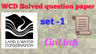 WCD question paper with answers  Water conservation department question papers [upl. by Allicirp]