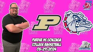 Purdue vs Gonzaga 32924 Free College Basketball Picks and Predictions  Sweet 16 Pick [upl. by Peadar]