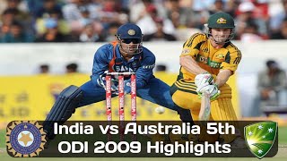 India vs Australia 5th ODI 2009 at Hyderabad [upl. by Romie531]