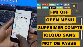 FMI OFF supprimer compte icloud open menu sans mot de passe avec unlock tool [upl. by Reave664]