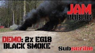 DEMO 2x EG18 Enola Gaye Black Smoke Grenade [upl. by Cheatham]