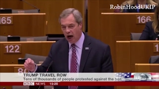 Nigel Farage eviscerates the EU Parliament hypocrisy on Donald Trump [upl. by Oilicec561]