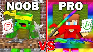 Mikey vs JJ  NOOB vs PRO Ninja School Survival Battle in Minecraft  Maizen [upl. by Niki]