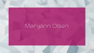 Maryann Olsen  appearance [upl. by Adnarahs258]