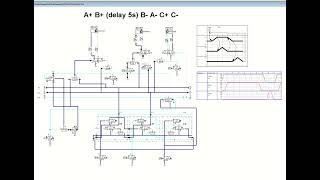 Rangkaian Pneumatik Metode Cascade Menggunaan Module Stepper Aequencer A B delay 5s B A C C [upl. by Marlon]