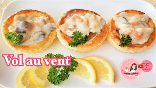 พายไก่ฝรั่งเศส 🇫🇷Vol au vent Bouchée à la reine Chicken amp mushroom vol au vents🐓🍄 [upl. by Casanova]