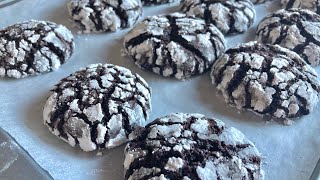 How to make chewy chocolate crinkles RecipeMoist chocolate Crinkles [upl. by Brunk]