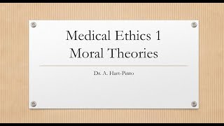 Medical Ethics 1  Moral Theories [upl. by Sucramrej]