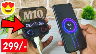 Powerbank Wale Earbuds 😲 299  M10 Earbuds Review  M10 tws Wireless Earbuds Testing 🔥 [upl. by Sheedy]