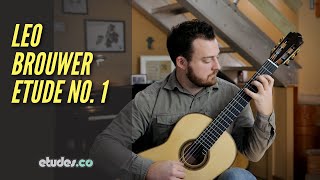 Leo Brouwer  Etude No 1 Movido [upl. by Yllas438]