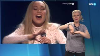 Agnete «Icebreaker» på tegnspråk  MGP 2016 [upl. by Mloc]