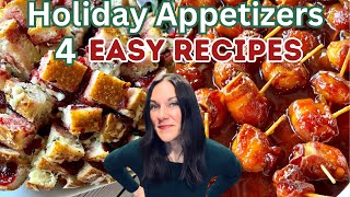 HOLIDAY APPETIZERS  EASY APPETIZER RECIPES  4 MUST TRY PARTY FOODS [upl. by Brunell]