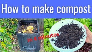 Learn how to easily make compost at home in 4 minutes [upl. by Hinckley]