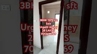 FLAT FOR SALE 3BHk 1375 sft WEST FACING 28 LAKHS money urgent 7013699769 [upl. by Mclaughlin]