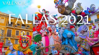 FALLAS 2021 VALENCIA WALKING TOUR 4K [upl. by Olivie54]