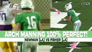 Arch Manning throws PERFECT GAME 🔥  Newman LA vs Fisher LA Football Highlights [upl. by Gwynne]