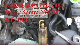 How to replace 07 08 Nissan Sentra Spark Plugs quotOil Leakquot [upl. by Vtehsta]