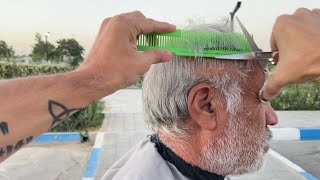 HOW TO CUT MENS HAIR WITH SCISSORS  SCISSORS ONLY HAIRCUT [upl. by Sheehan]