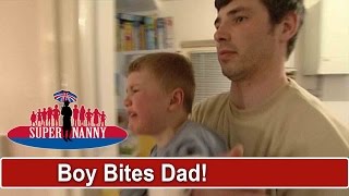 Tantruming Child Bites Dads Broken Hand  Supernanny [upl. by Trab]