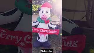 Cow Christmas inflatable cow christmasinflatables christmas inflatable gemmy tractorsupply [upl. by Nolie]