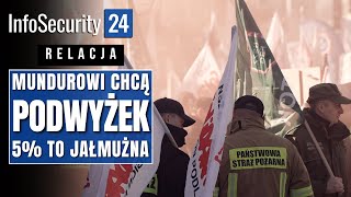 Mundurowi chcą podwyżek quot5 proc to jałmużnaquot [upl. by Tonneson]