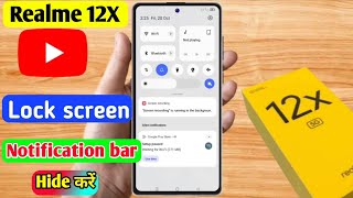 realme 12x lock screen notification panel hide realme 12x notification bar off [upl. by Naesed]