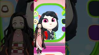 Nezuko Kamado makeover by my talking angela 2💗✨Angelacosplay9 demonslayer cosplay shorts [upl. by Valentin59]