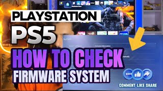 How To Check PS5 Firmware Version System PlayStation 5 [upl. by Akimat]