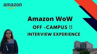 Amazon WOW interview experience  2023  Superdream  CSE  placement [upl. by Eon]