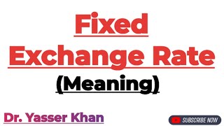 Fixed Exchange Rate  Meaning Of Fixed Exchange Rate  Foreign Exchange Rate  Economics  CUET UGC [upl. by Aniahs]