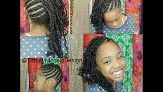 Cornrows and Twists Natural Hairstyle Kid Friendly [upl. by Dj]