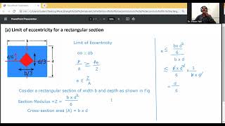 Limit of eccentricity for a rectangular section [upl. by Cookie]