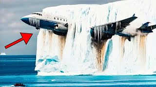 Researchers Find Long Lost Plane In Iceberg  After Seeing Movement They Turn Pale [upl. by Kitchen]