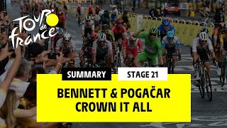 TDF2020  Stage 21  Bennett amp Pogacar crown it all [upl. by Atiragram944]