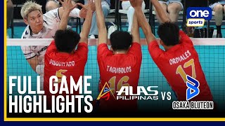 ALAS PILIPINAS MEN vs OSAKA BLUTEON  FULL GAME HIGHLIGHTS  INVITATIONALS  September 8 2024 [upl. by Adekahs]