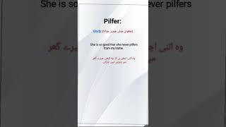 Pilfer meaning pilfer sentence [upl. by Walliw]