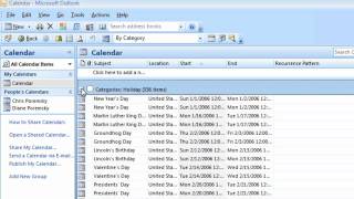 Group by category to delete Holidays from Outlook [upl. by Calvano449]