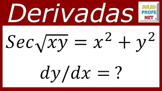 DERIVACIÓN IMPLÍCITA  Ejercicio 8 [upl. by Ydnolem]