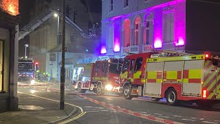 Newton Abbot Fire in Fish and Chip Shop MULTIPLE CREWS ALP ICU Welfare Pod [upl. by Oriel]