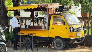 Cafe Vlog Mini Coffee Shop Mobile Bar Kopi Food Truck Small Business Barista Slow Life Relax Mood [upl. by Larimor]