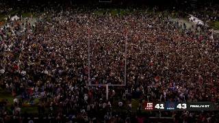 Auburn fans rush the field after wild ending to 4OT thriller vs Texas AampM  ESPN College Football [upl. by Ladnek]