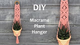 DIY Macrame Plant Hanger Tutorial  DIY Macrame Wall Hanging Tutorial  Макраме Кашпо для Цветов [upl. by Niletac]