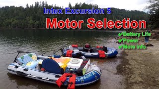 Motor Selection For The Intex Excursion  Minn Kota [upl. by Akenihs]