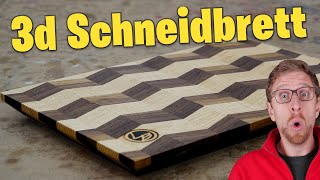 Schneidebrett selber bauen unglaublicher 3d Effekt [upl. by Ainecey544]