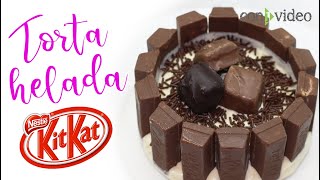 Torta helada con Kit Kat y base de galleta Montaje completo [upl. by Tronna433]